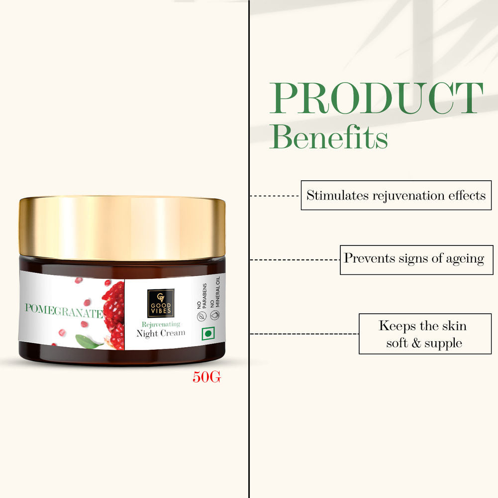 Good Vibes Pomegranate Rejuvenating Night Cream | Grocsy