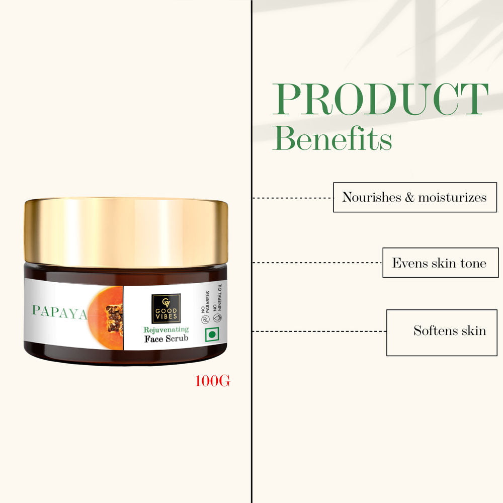 Good Vibes Papaya Rejuvenating Face Scrub | Grocsy