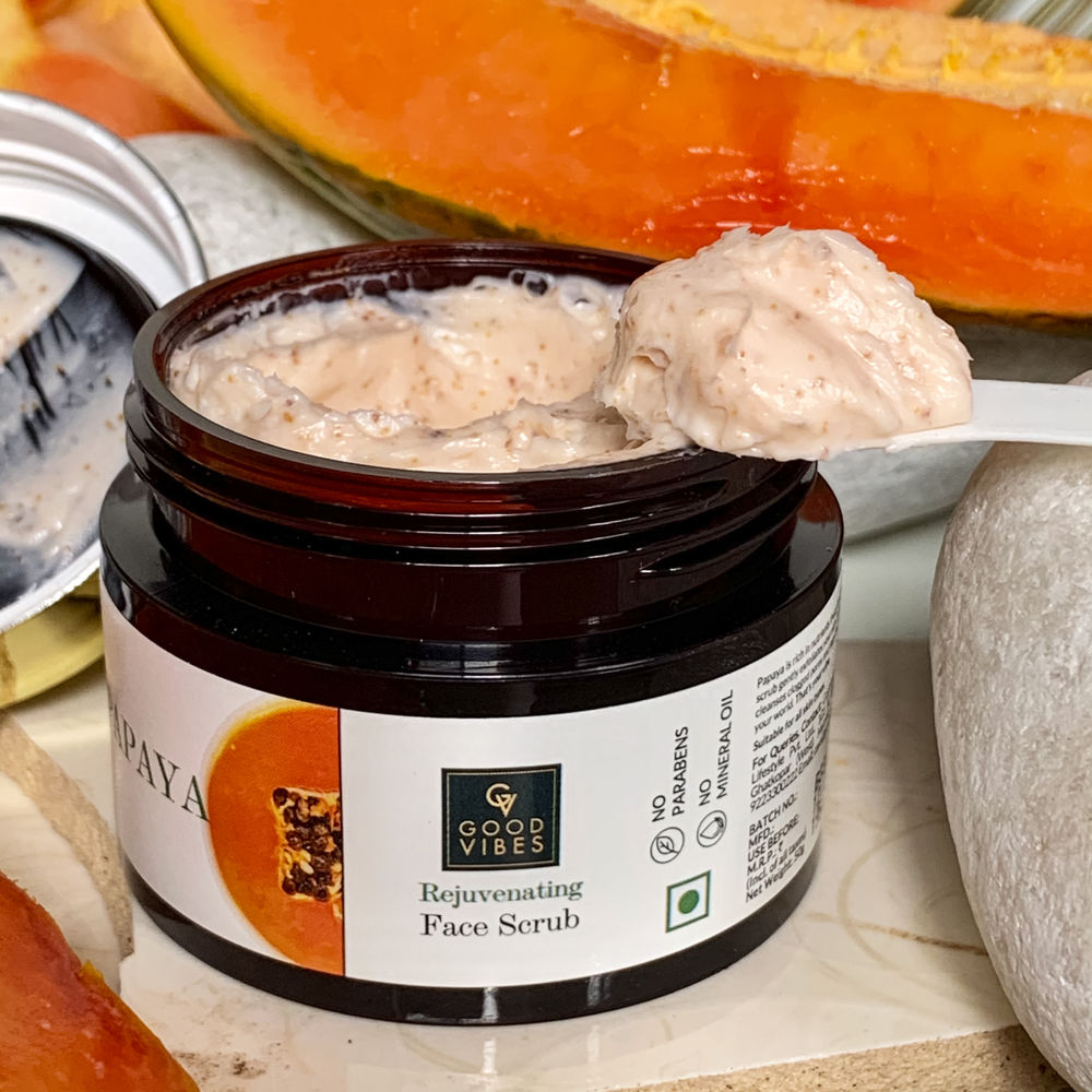 Good Vibes Papaya Rejuvenating Face Scrub | Grocsy
