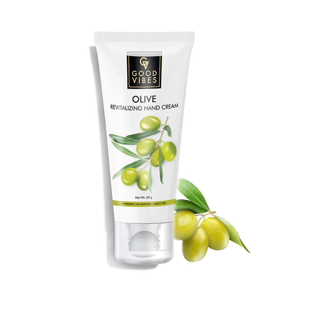 Good Vibes Revitalizing Hand Cream - Olive | Grocsy