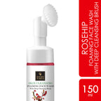 Good Vibes Rosehip Skin Clearing Foaming Face Wash With Deep Cleansing Brush | Grocsy