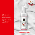 Good Vibes Rosehip Skin Clearing Foaming Face Wash With Deep Cleansing Brush | Grocsy