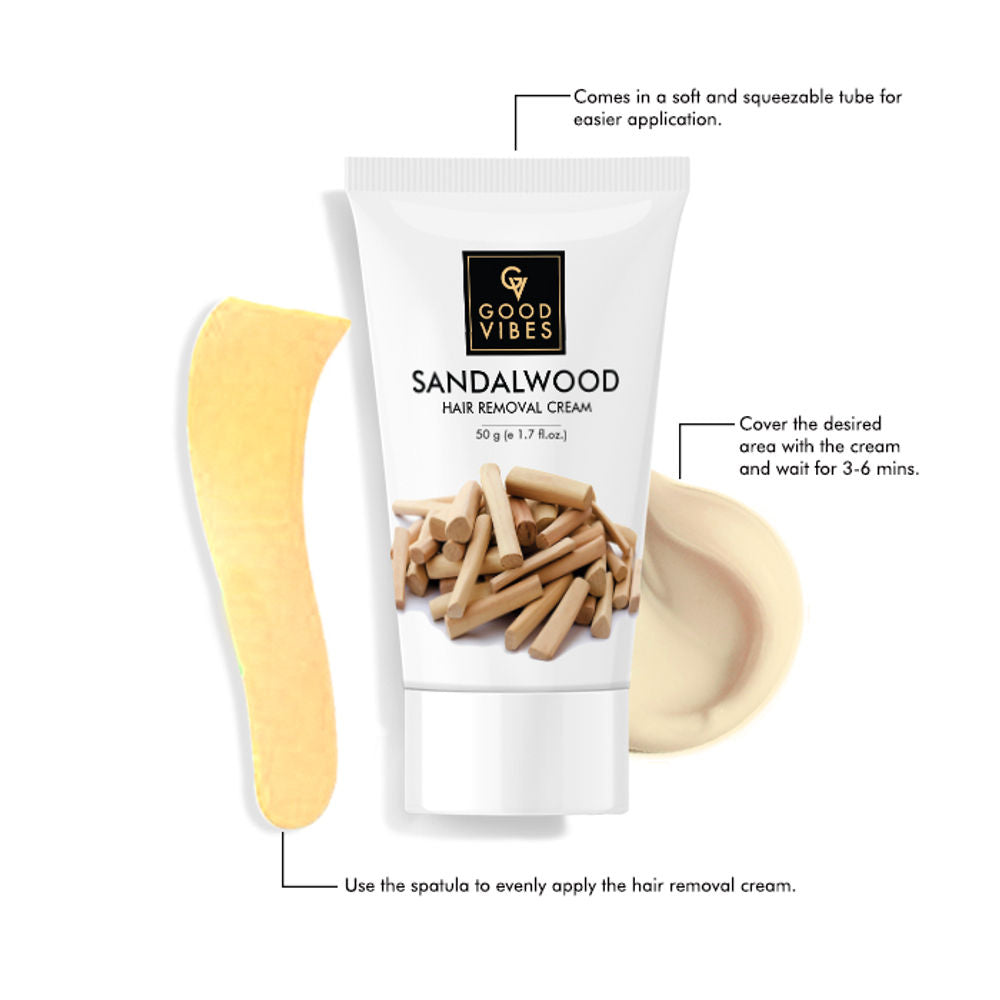 Good Vibes Sandalwood Hair Removal Cream | Grocsy