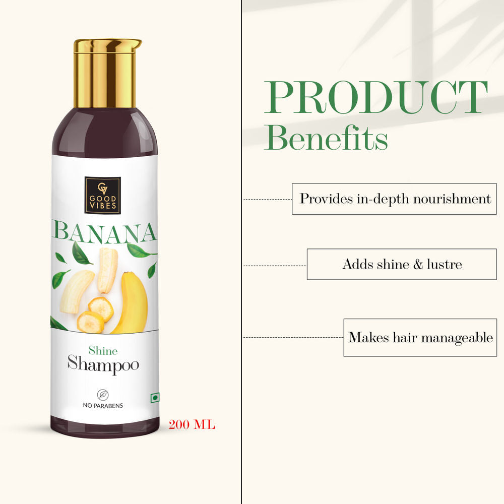 Good Vibes Banana Shine Shampoo | Grocsy