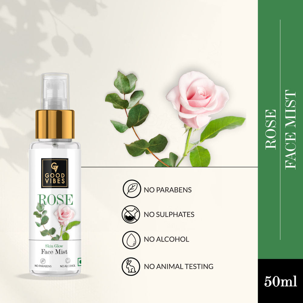 Good Vibes Rose Skin Glow Face Mist | Grocsy