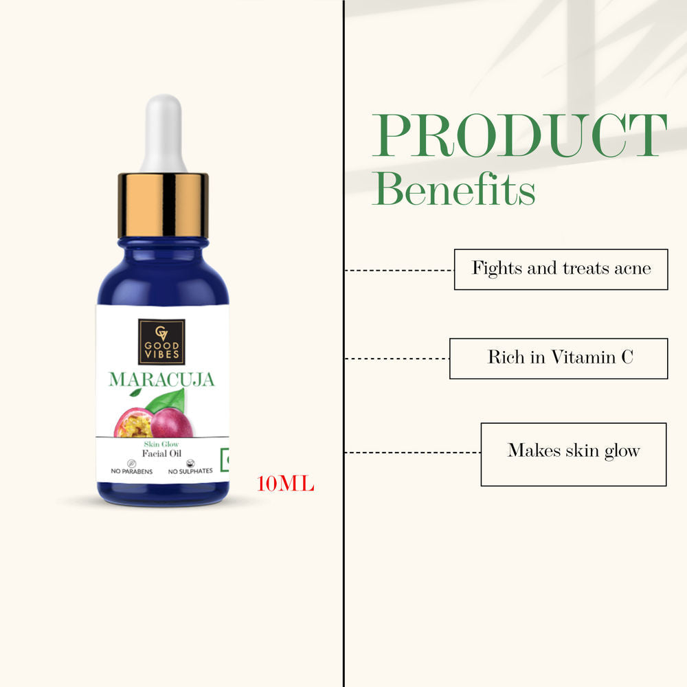 Good Vibes Skin Glow Facial Oil - Maracuja | Grocsy