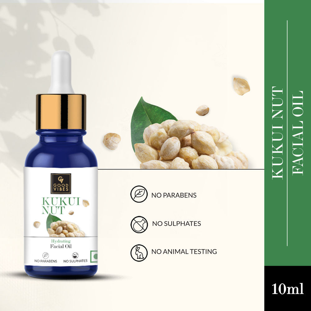 Good Vibes Skin Hydrating Facial Oil - Kukui Nut | Grocsy