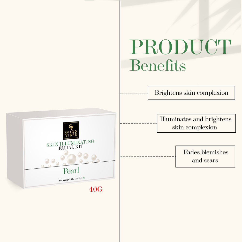 Good Vibes Skin Illuminating Facial Kit - Pearl | Grocsy