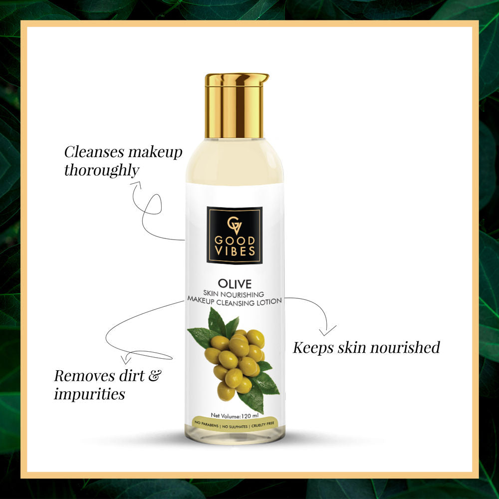 Good Vibes Skin Nourishing Makeup Cleansing Lotion - Olive | Grocsy