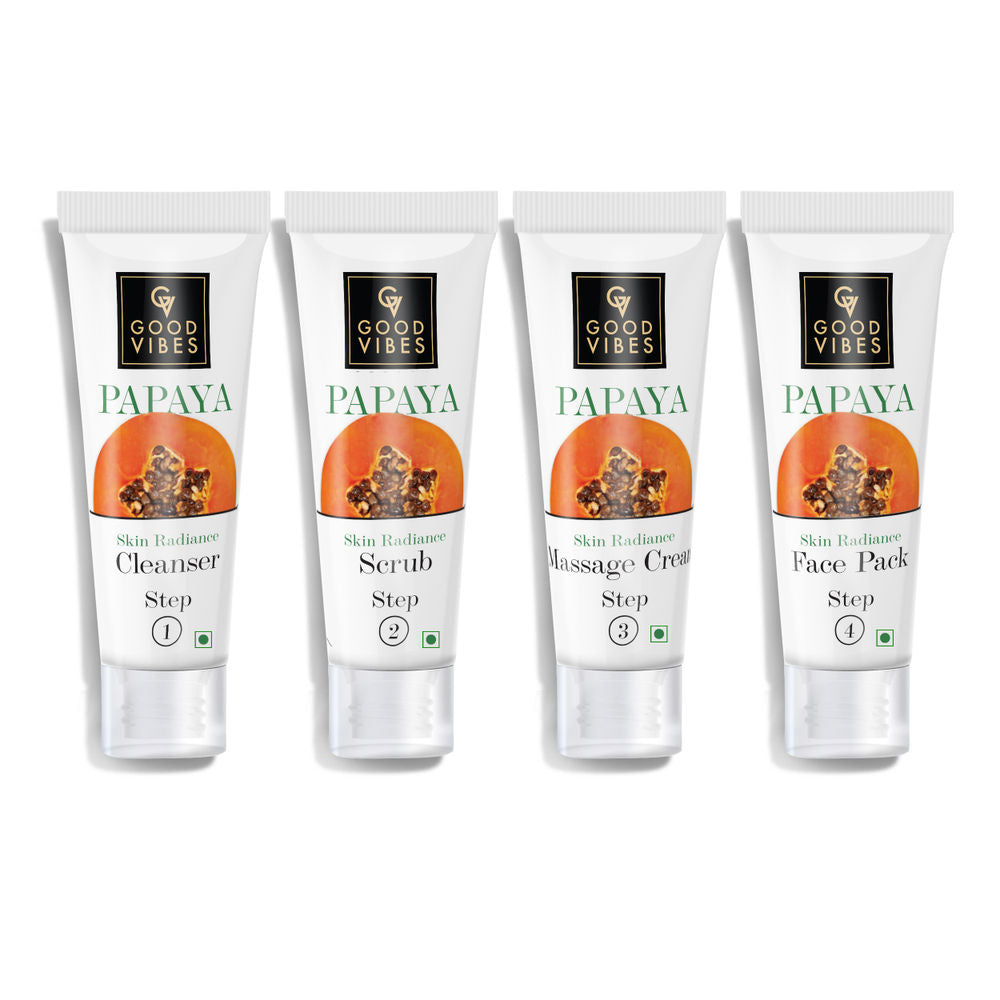 Good Vibes Skin Radiance Facial Kit - Papaya | Grocsy