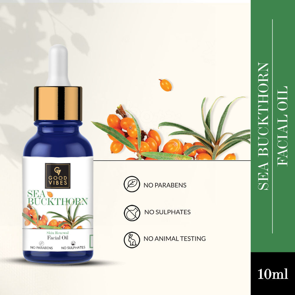 Good Vibes Skin Renewal Facial Oil - Sea Buckthorn | Grocsy