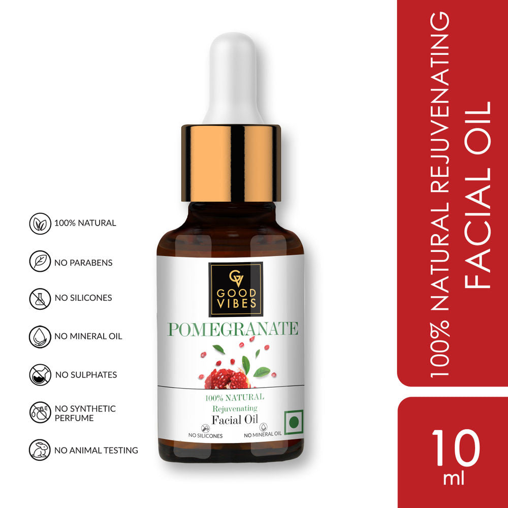 Good Vibes 100% Natural Pomegranate Rejuvenating Facial Oil | Grocsy