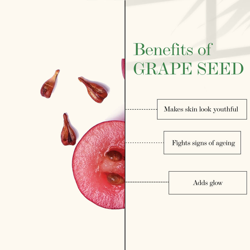Good Vibes Grape Seed Skin Tightening Facial Oil | Grocsy