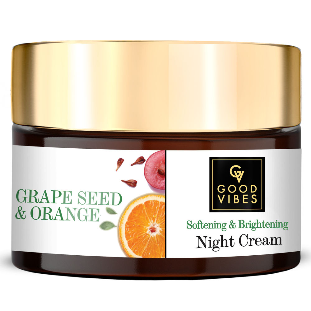 Good Vibes Softening + Brightening Night Cream - Grape Seed + Orange | Grocsy