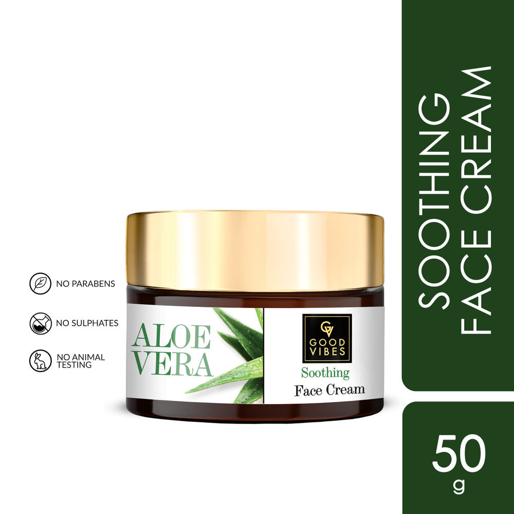 Good Vibes Soothing Face Cream - Aloe Vera | Grocsy