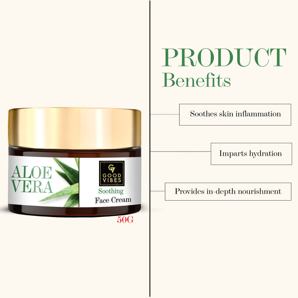 Good Vibes Soothing Face Cream - Aloe Vera | Grocsy