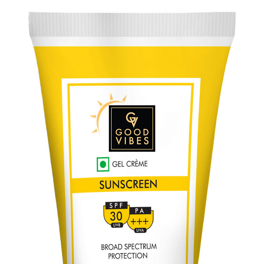 Good Vibes UVA & UVB Protection SPF 30 PA+++ Broad Spectrum Gel Creme | Grocsy