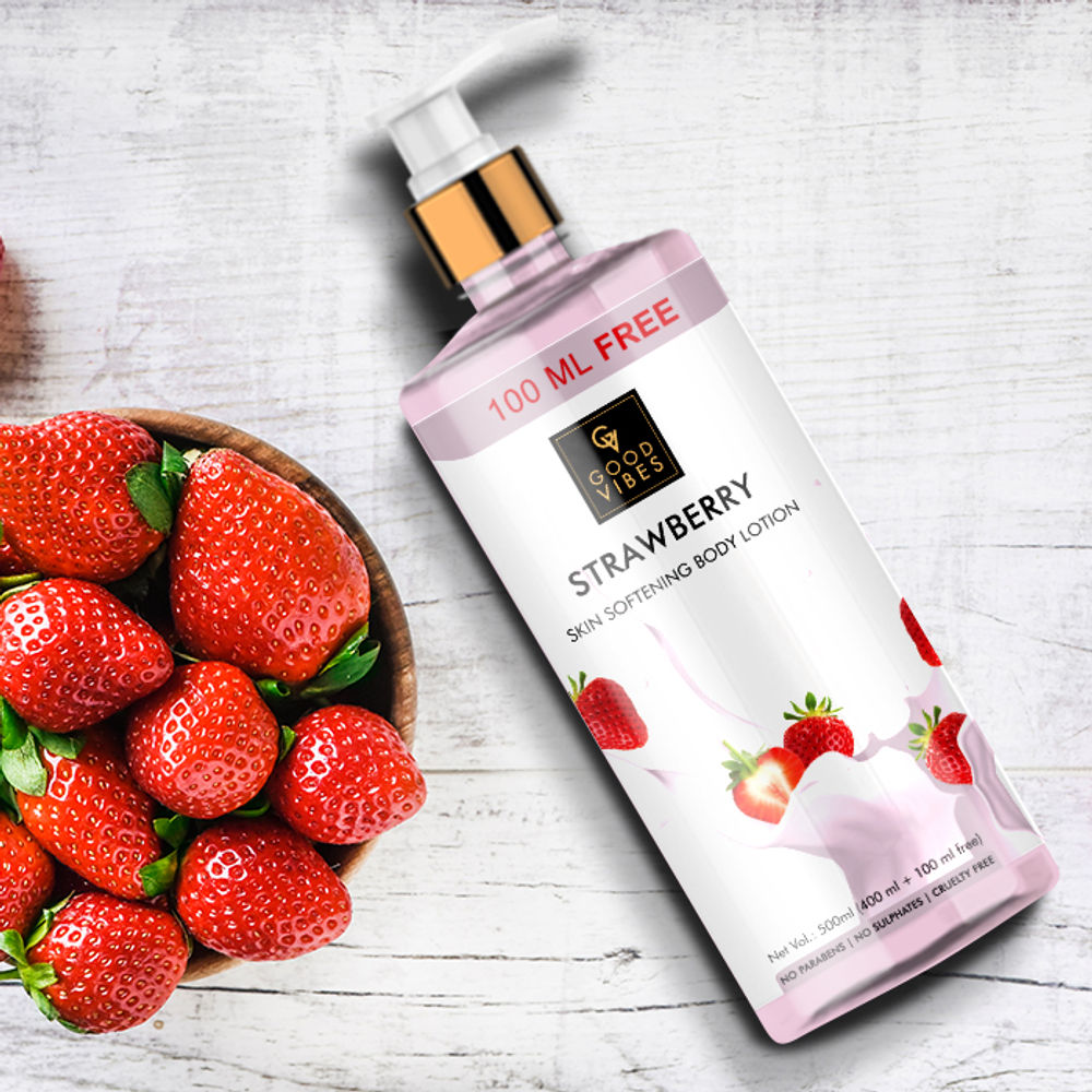 Good Vibes Strawberry Skin Softening Body Lotion | Grocsy