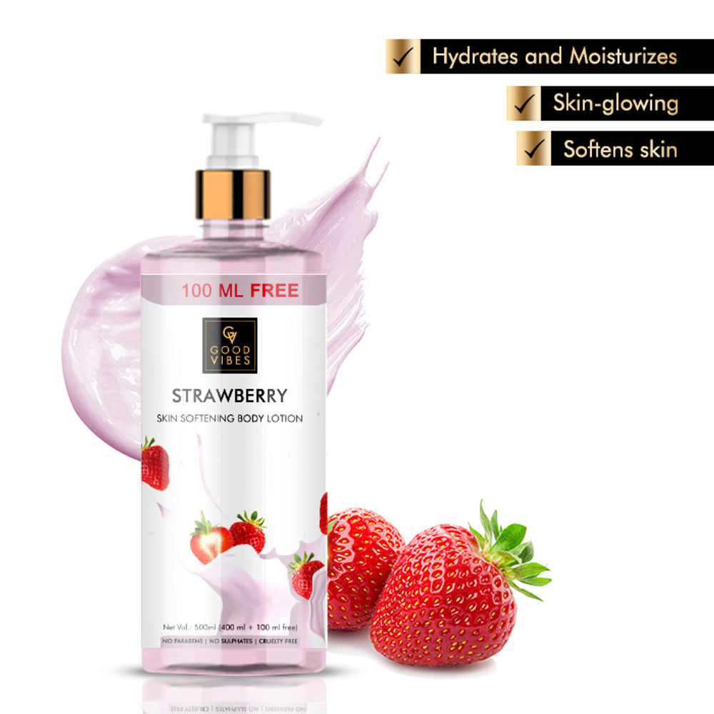 Good Vibes Strawberry Skin Softening Body Lotion | Grocsy