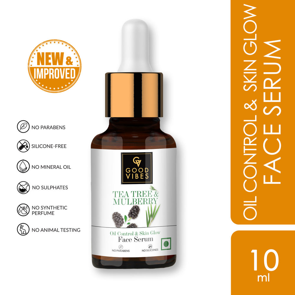 Good Vibes Tea Tree + Mulberry Skin Glow & Oil Control Serum | Grocsy