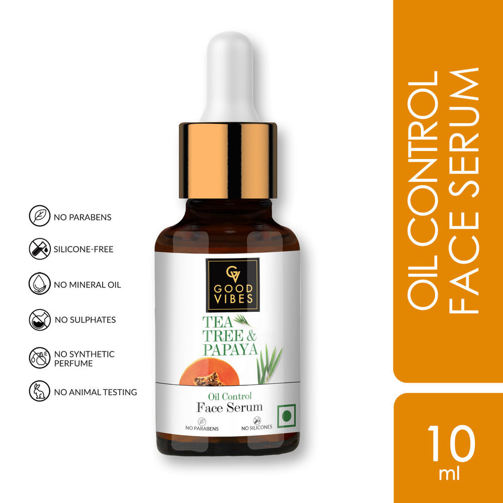 Good Vibes Tea Tree & Papaya Oil Control Face Serum | Grocsy