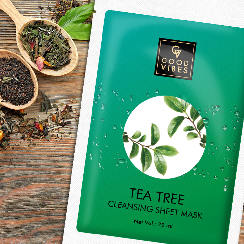 Good Vibes Tea Tree Cleansing Sheet Mask | Grocsy