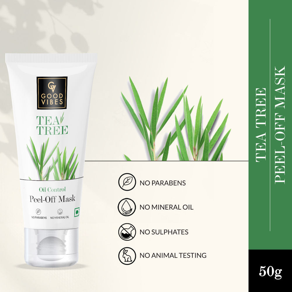 Good Vibes Tea Tree Oil Control Peel Off Mask | Grocsy