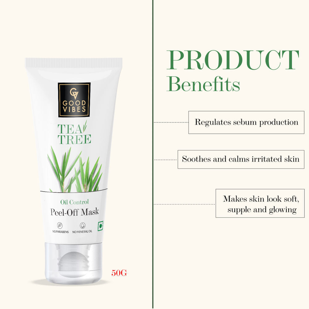 Good Vibes Tea Tree Oil Control Peel Off Mask | Grocsy