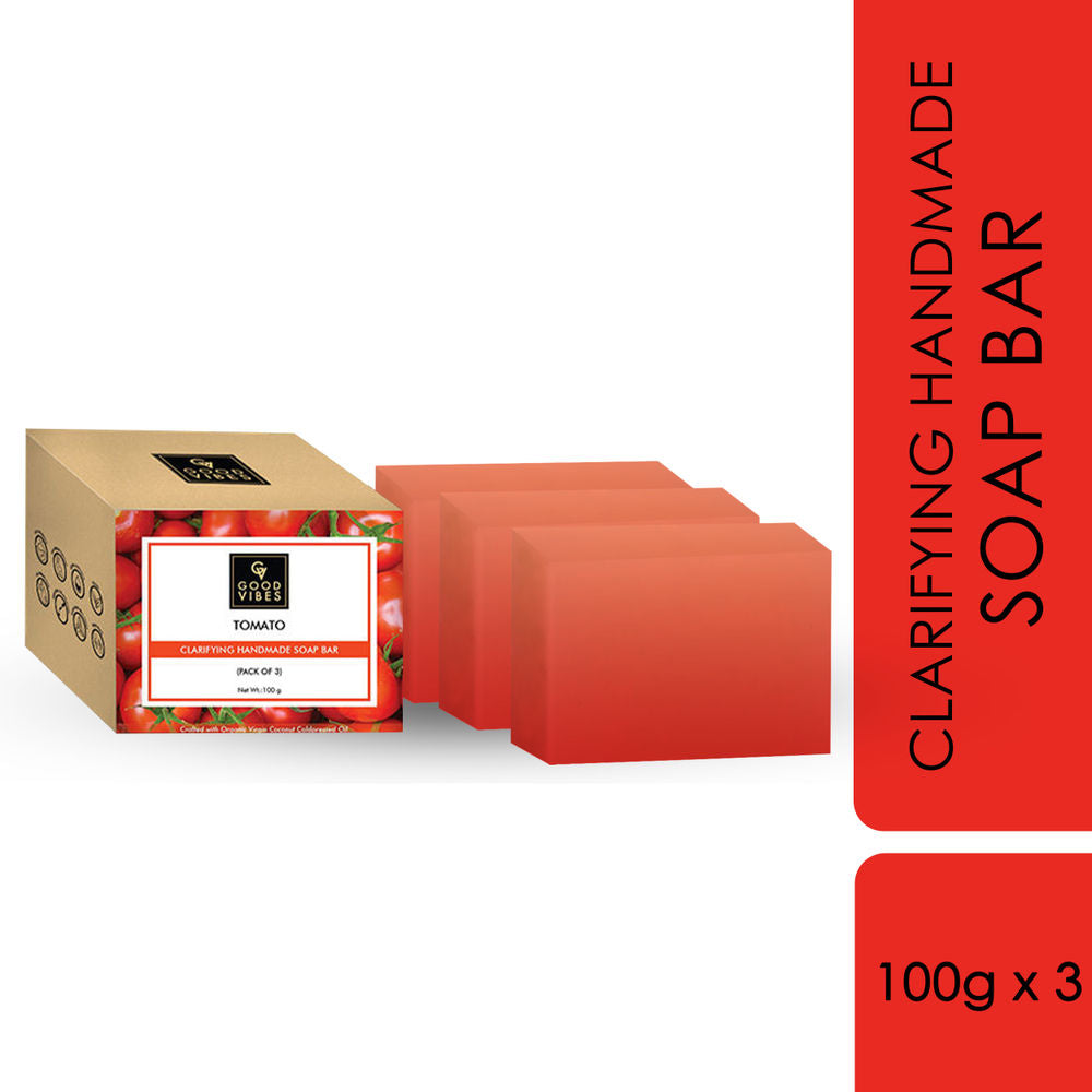 Good Vibes Tomato Clarifying Handmade Soap Bar | Grocsy