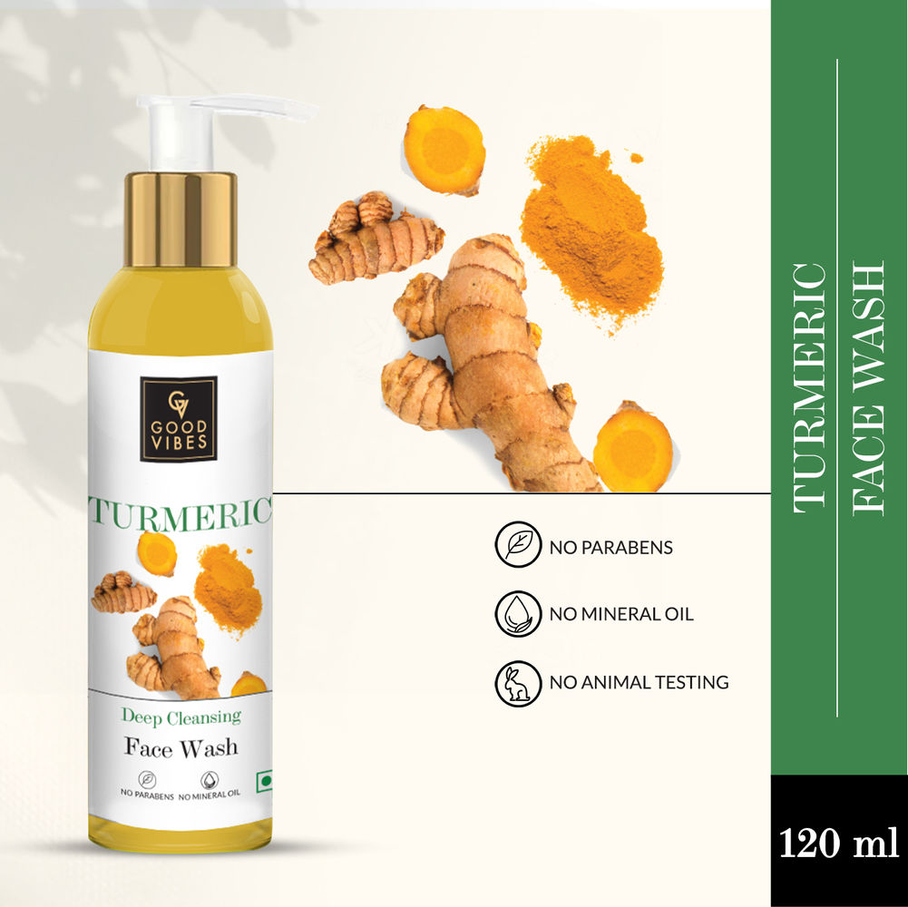 Good Vibes Turmeric Deep Cleansing Face Wash | Grocsy