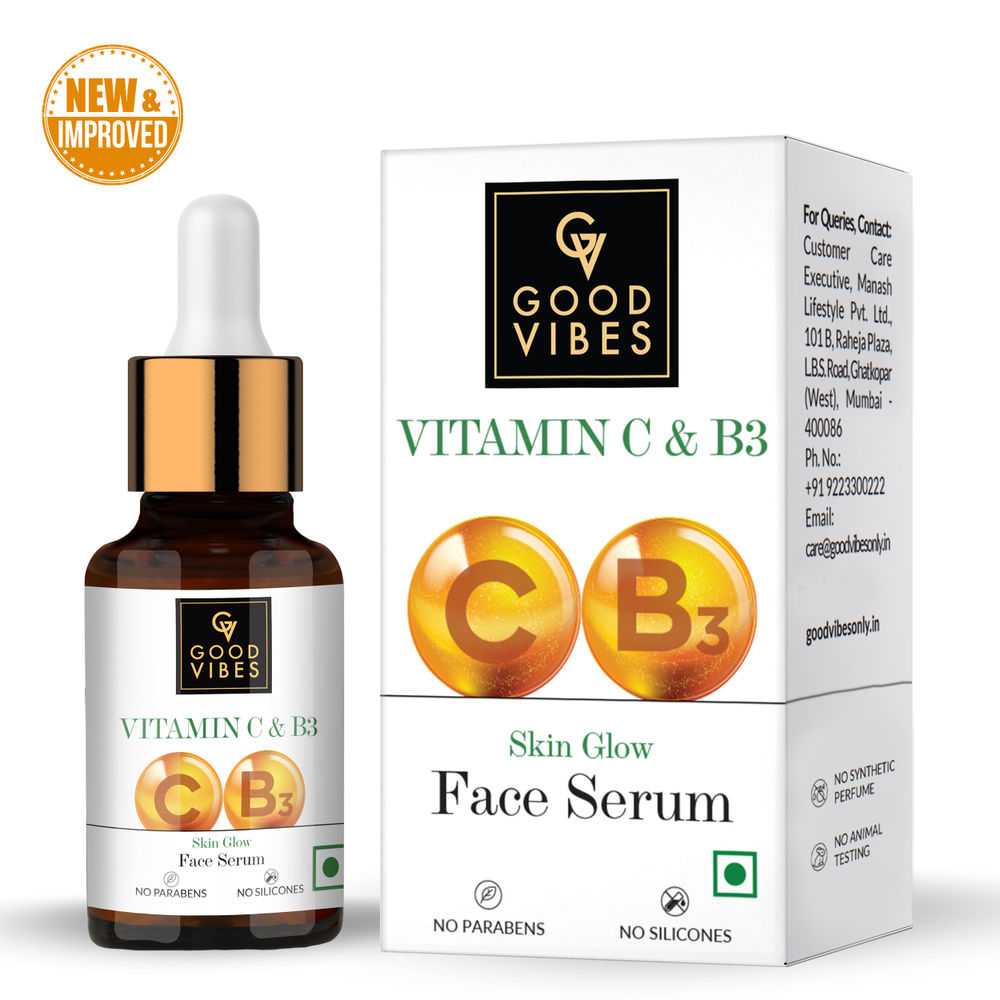 Good Vibes Vitamin C & B3 Skin Glow Face Serum | Grocsy