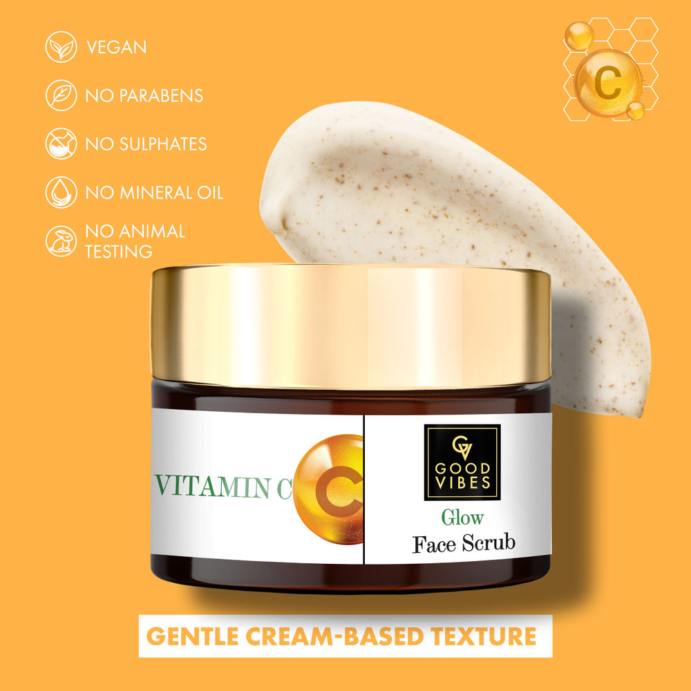 Good Vibes Vitamin C Glow Face Scrub | Grocsy