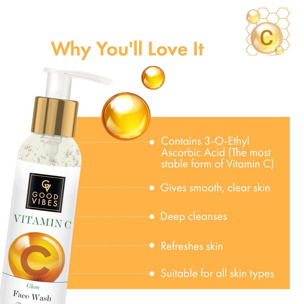 Good Vibes Vitamin C Glow Face Wash | Grocsy