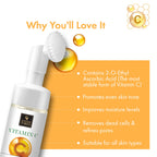 Good Vibes Vitamin C Glow Foaming Face Wash With Deep Cleansing Brush | Grocsy