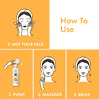 Good Vibes Vitamin C Glow Foaming Face Wash With Deep Cleansing Brush | Grocsy