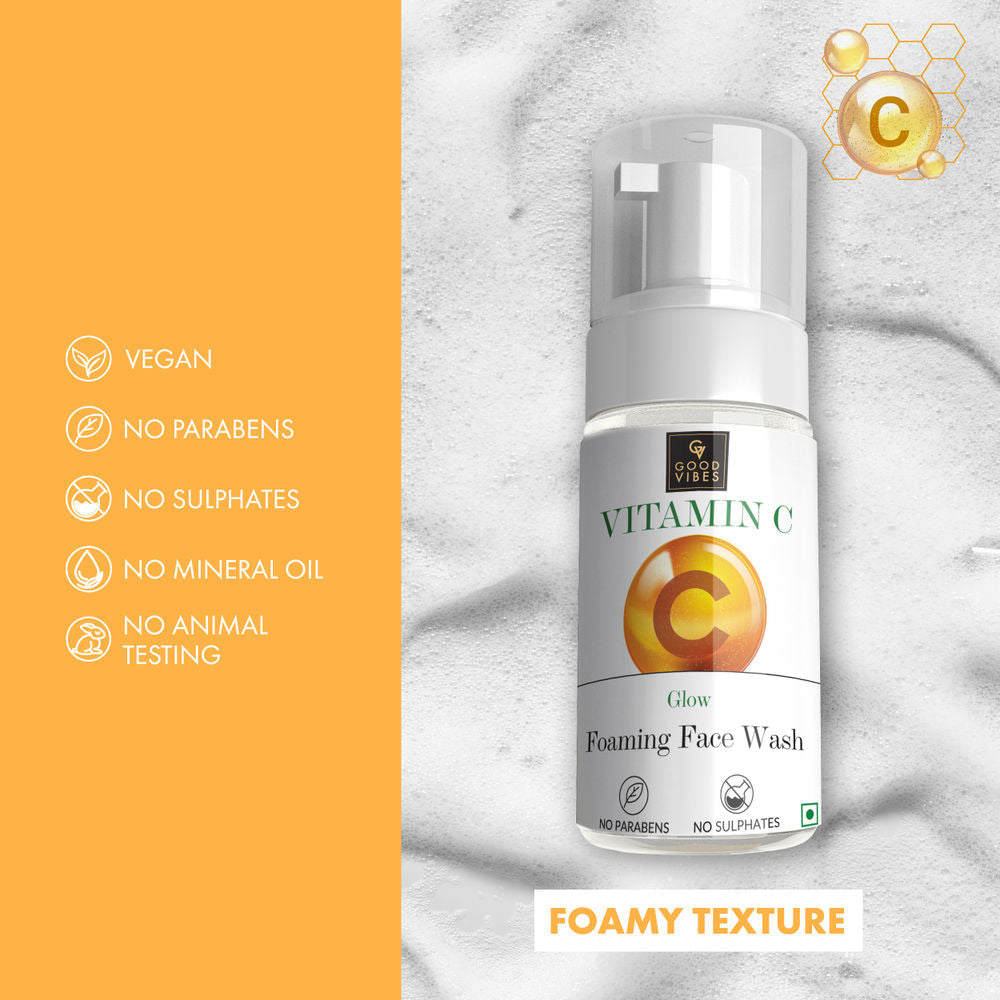 Good Vibes Vitamin C Glow Foaming Facewash | Grocsy