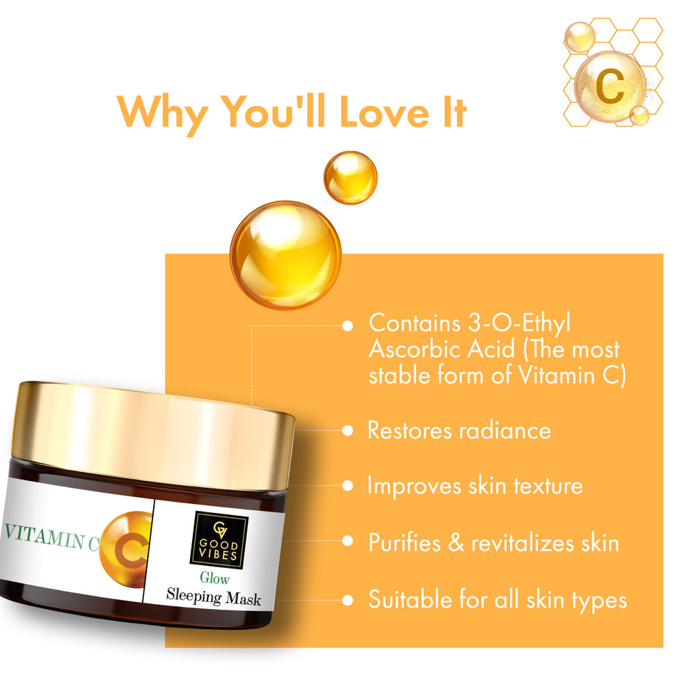 Good Vibes Vitamin C Glow Sleeping Mask | Grocsy