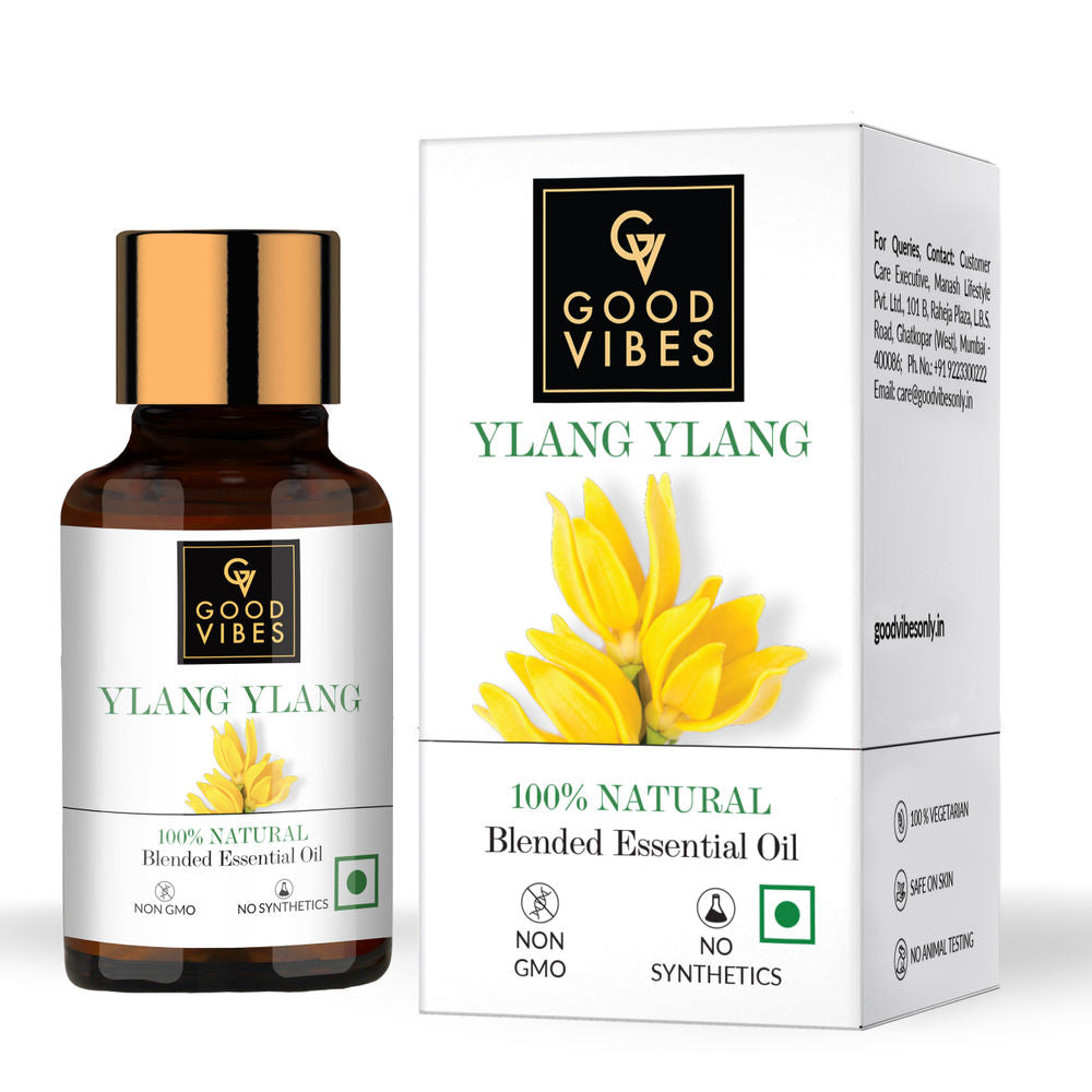 Good Vibes Ylang Ylang 100% Natural Blended Essential Oil | Grocsy