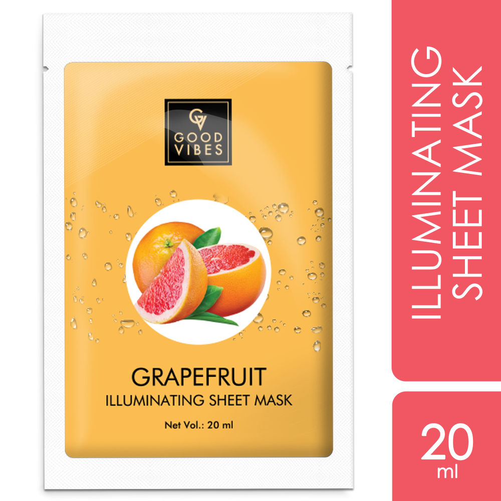 Good Vibes Grapefruit Illuminating Sheet Mask | Grocsy