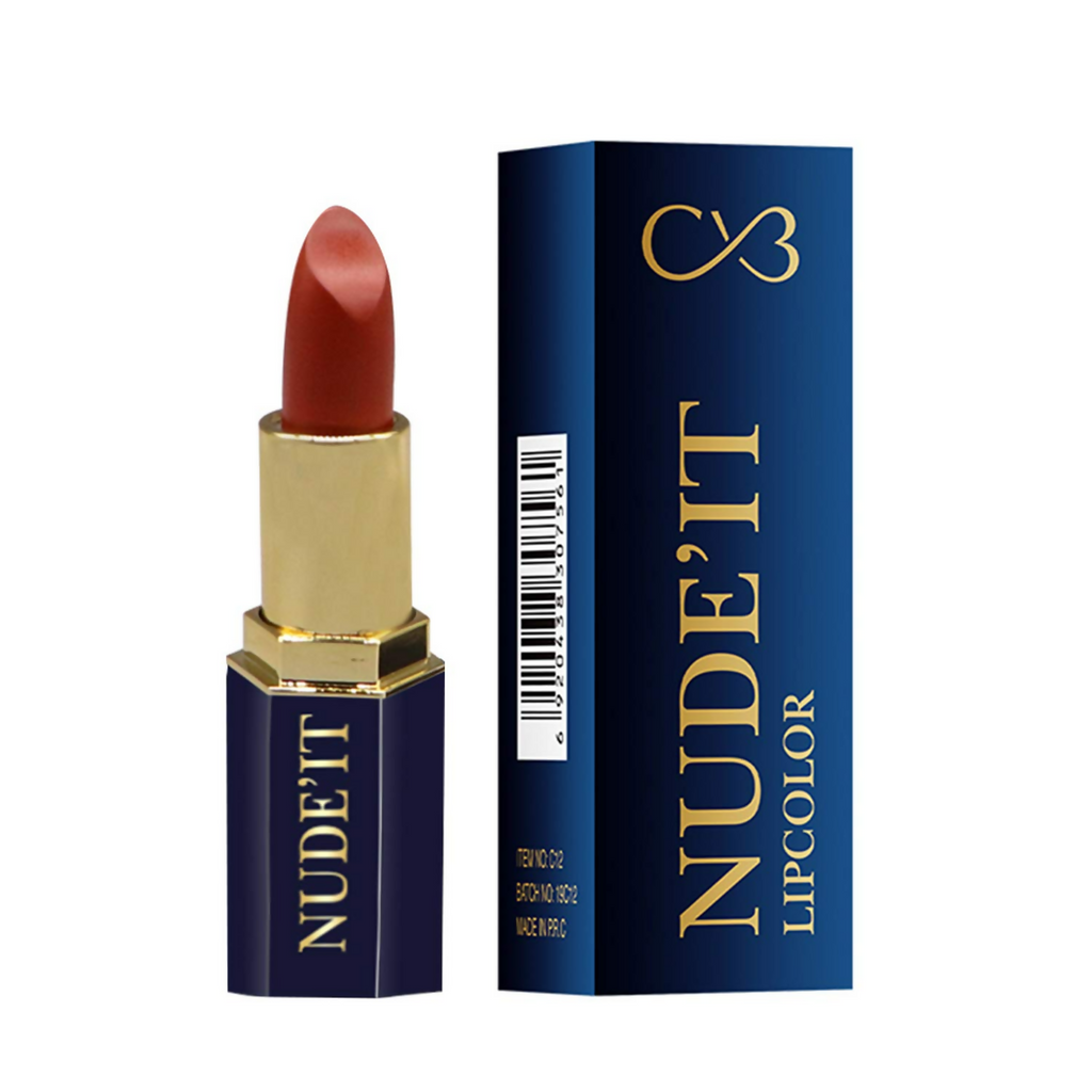 CVB C12 Nude’It Lip Colour for Smudge Proof Matte Finish 204 Rusty | Grocsy