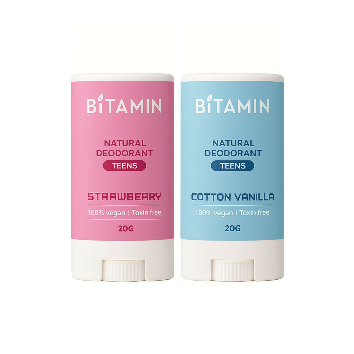 Bitamin Natural Deodorant Strawberry, Cotton Vanilla Teens | Grocsy