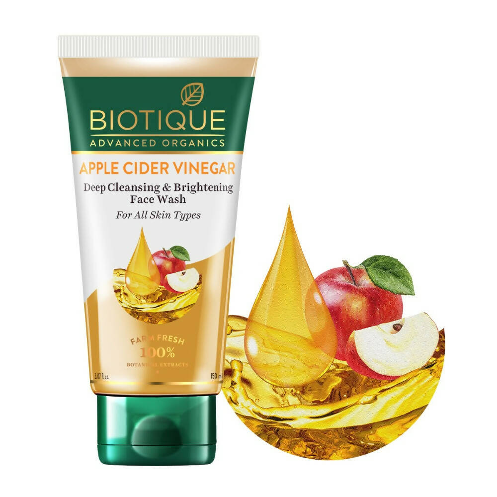 Biotique Apple Cider Vinegar Deep Cleansing & Brightening Face Wash | Grocsy
