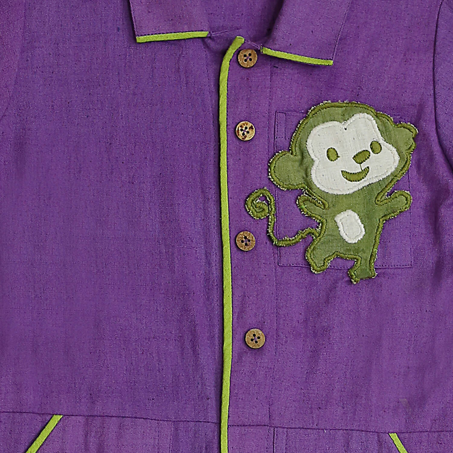 Mhyssa Purple Voiler Suit With Round Neck Full Sleeves For Kids | Grocsy