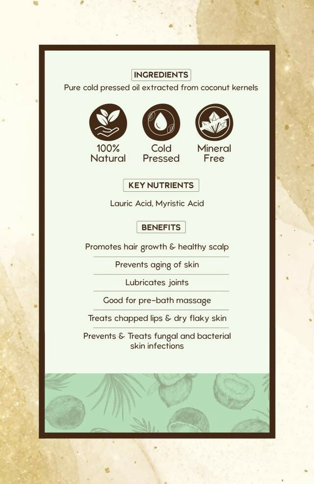 Nat Habit 100% Pure Cold Pressed Coconut Oil | Grocsy