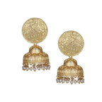 Joban Fashion Women Matte Gold Brass Jhumka | Grocsy