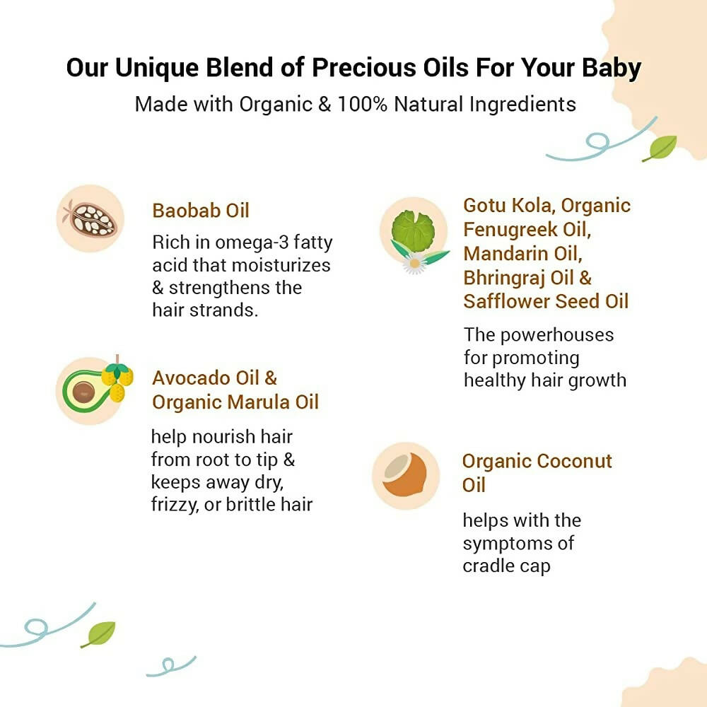 BabyChakra Strengthening Baby Hair Oil | Grocsy