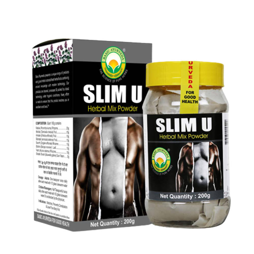 Basic Ayurveda Slim U Herbal Mix Powder | Grocsy