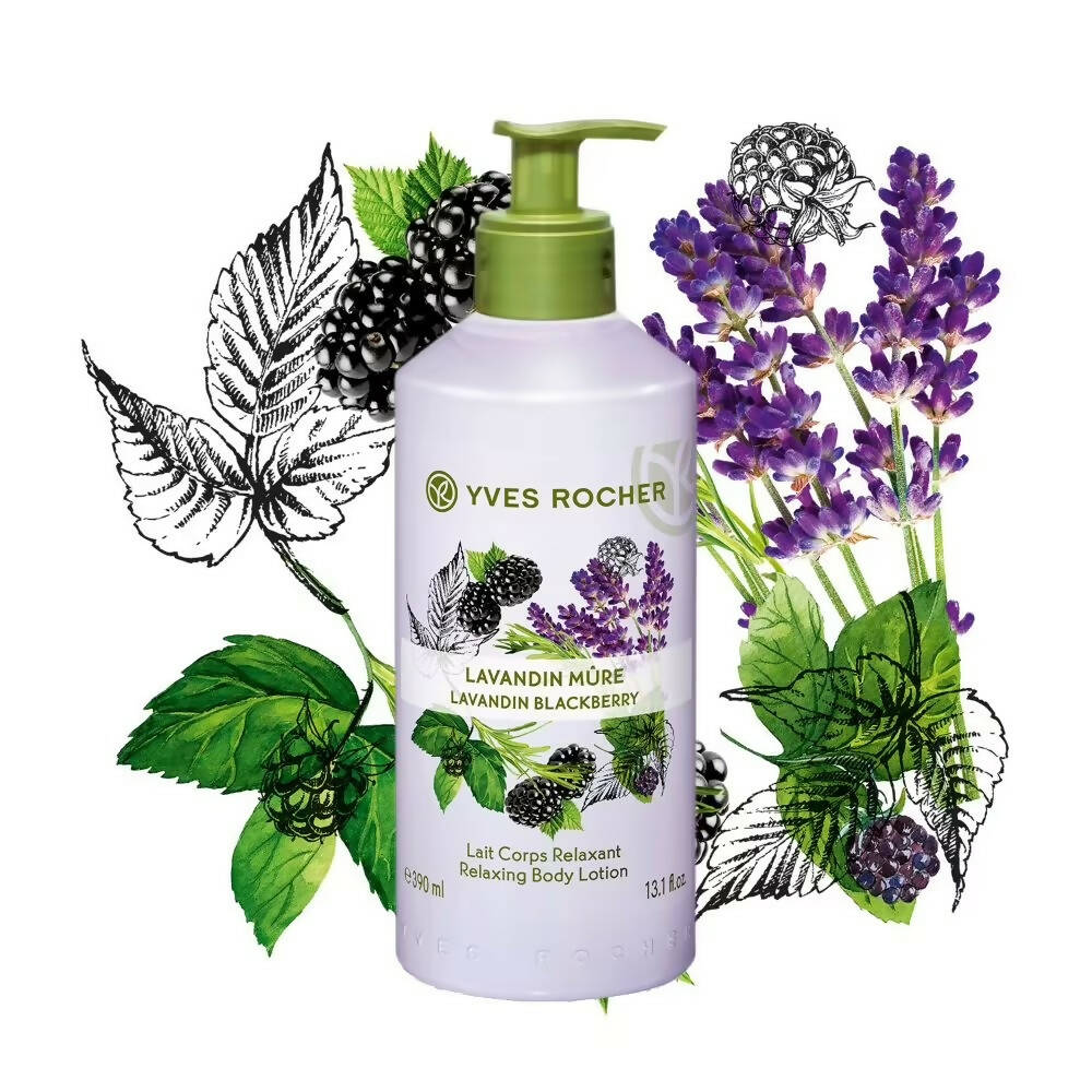 Yves Rocher Relaxing Body Lotion-Lavandin Blackberry | Grocsy
