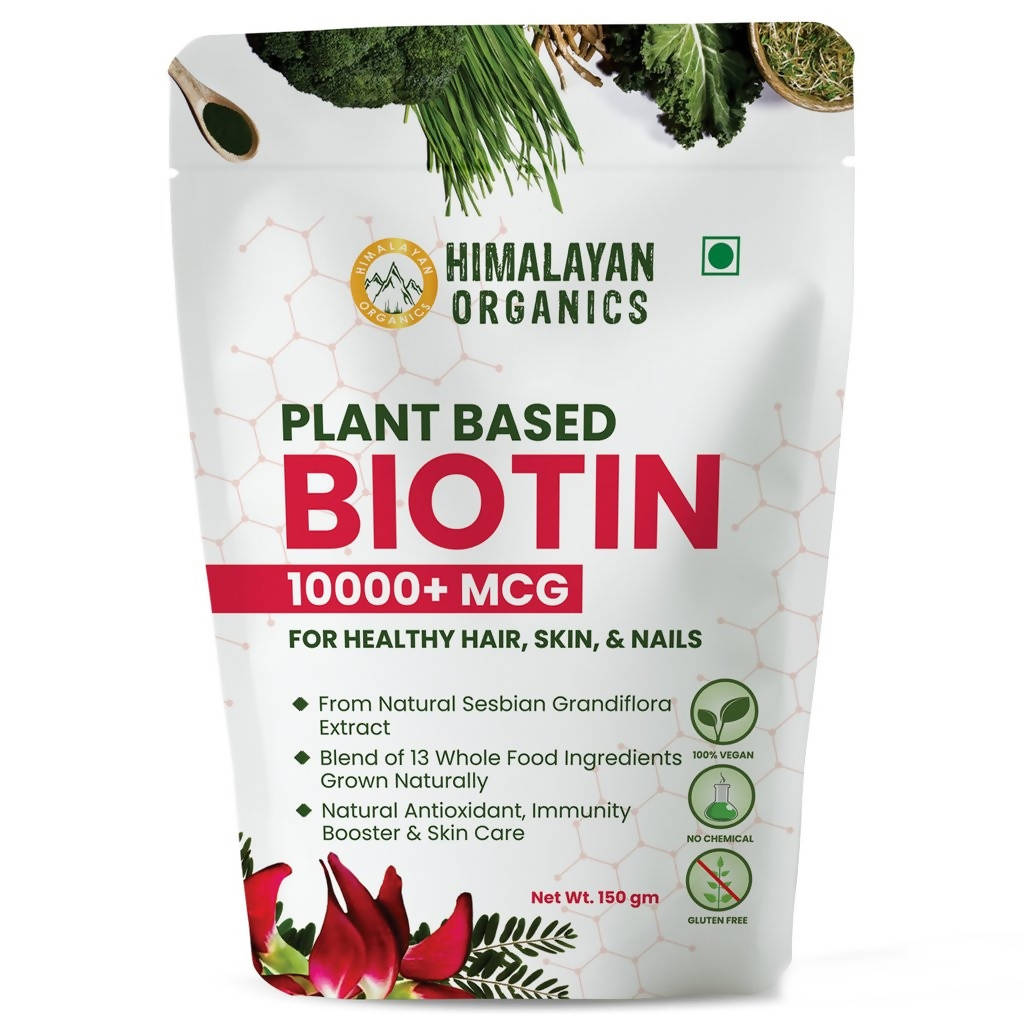 Himalayan Organics Plant-Based Biotin 10000mcg (from Sesbian Grandiflora) | Grocsy