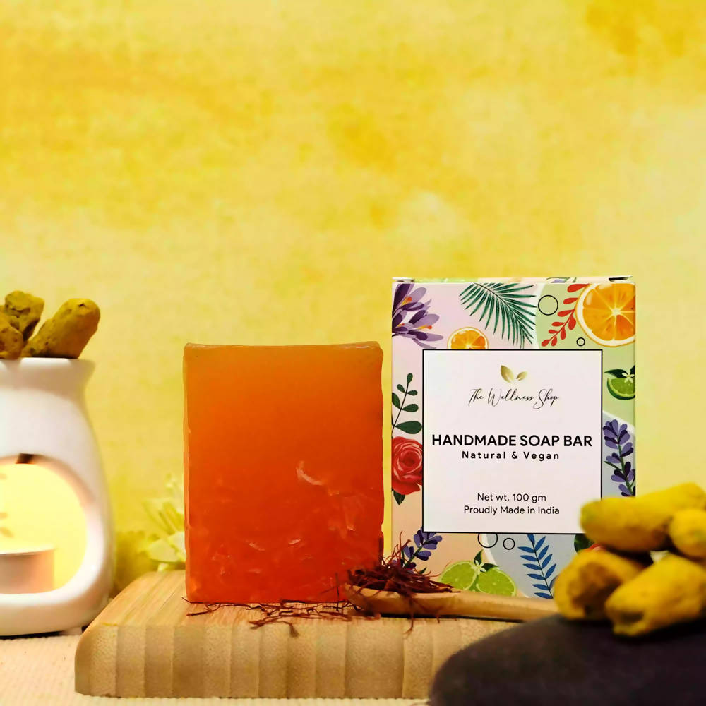 The Wellness Shop Premium Turmeric & Saffron Handmade Soap | Grocsy